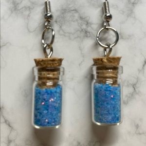 Glow in the Dark Mini Fairy Dust Jar Earrings
